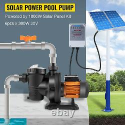 VEVOR Energy Efficient Swimming Pool Pump for Above-Ground 72V DC/1200W Basket