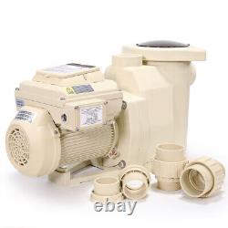 XtremepowerUS 3HP Variable Speed Swimming Pool Pump InGround Pool Motor 1.5/2